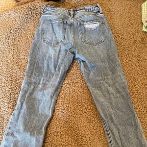 PACSUN Mom Jeans ripped with button fly holes